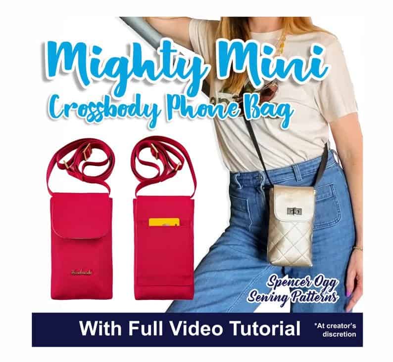 Mini Crossbody Bag Cell Phone sewing pattern - Sew Modern Bags