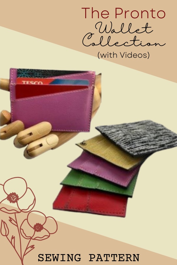 The Pronto Wallet Collection sewing pattern (with videos)