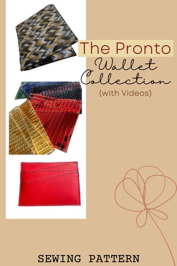 The Pronto Wallet Collection sewing pattern (with videos)
