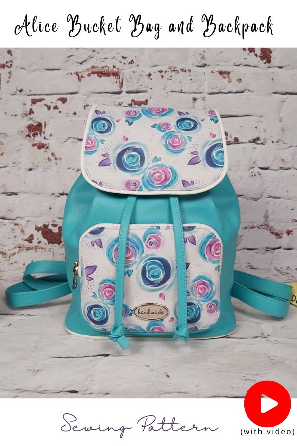 Alice Bucket Bag and Backpack sewing pattern (with video)