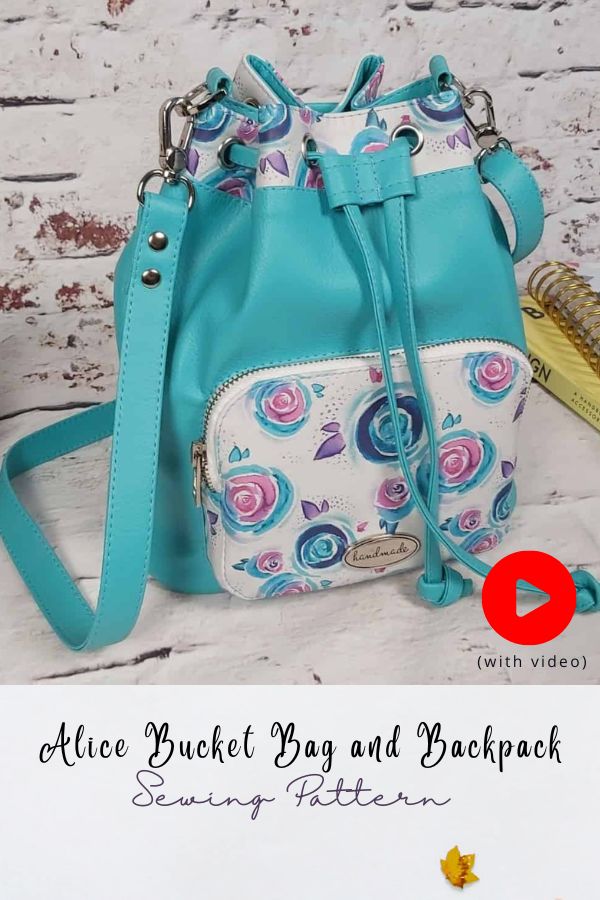 Alice Bucket Bag and Backpack sewing pattern (with video)