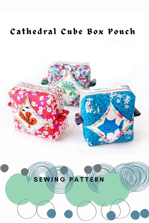 Cathedral Cube Box Pouch sewing pattern