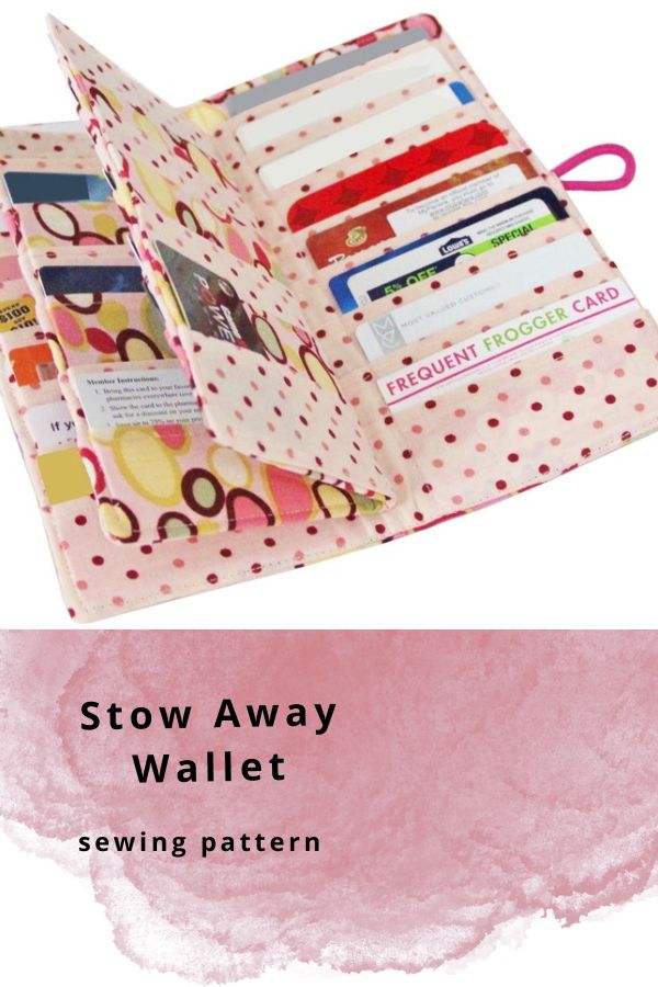 Stow Away Wallet sewing pattern