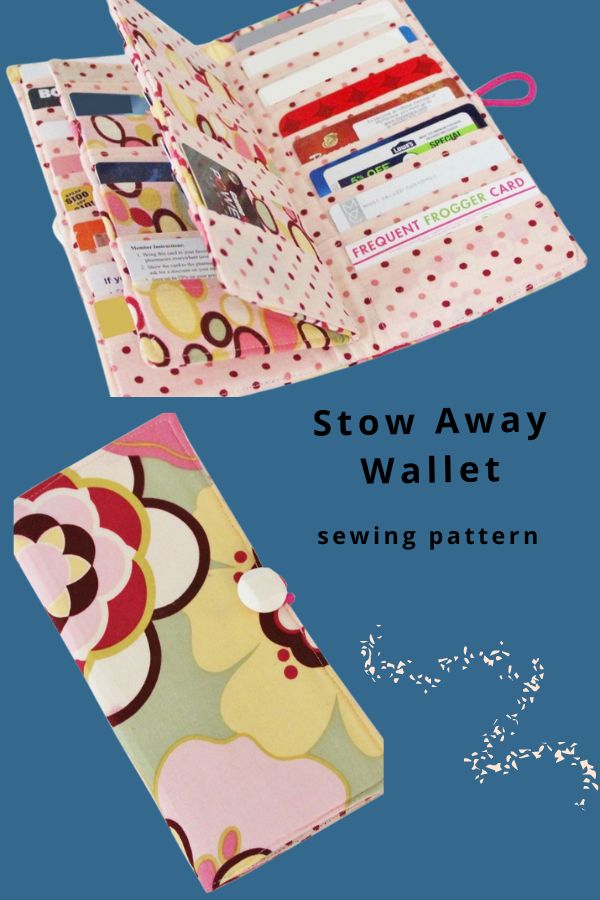 Stow Away Wallet sewing pattern
