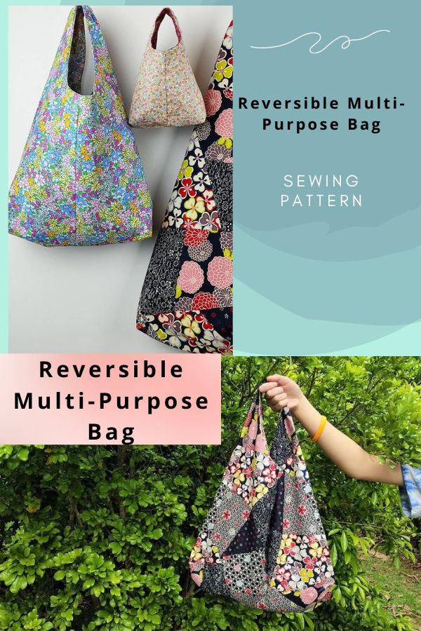 Reversible Multi-Purpose Bag sewing pattern (3 sizes)