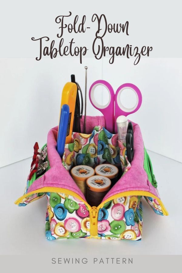 Fold-Down Tabletop Organizer sewing pattern