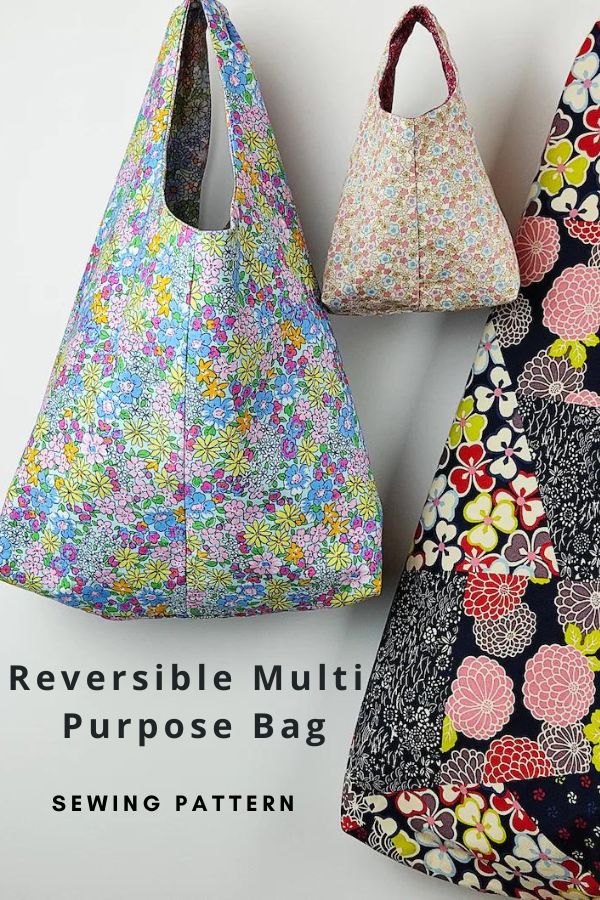 Reversible Shopping Bag Pattern – It's free! – Beginner Sewing Projects