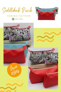 Saddleback Pouch sewing pattern (2 sizes with video) - Sew Modern Bags