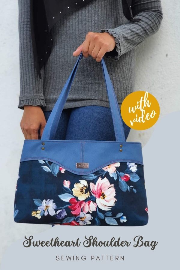 Sweetheart Shoulder Bag sewing pattern (with video)