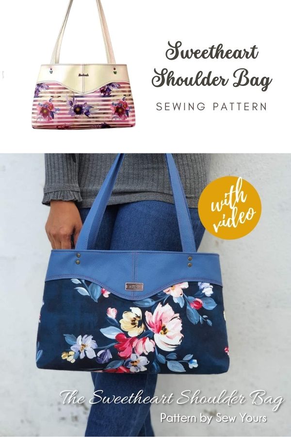 Sweetheart Shoulder Bag sewing pattern (with video)