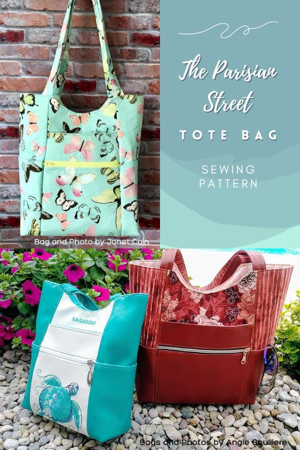 The Parisian Street Tote Bag sewing pattern (2 sizes)