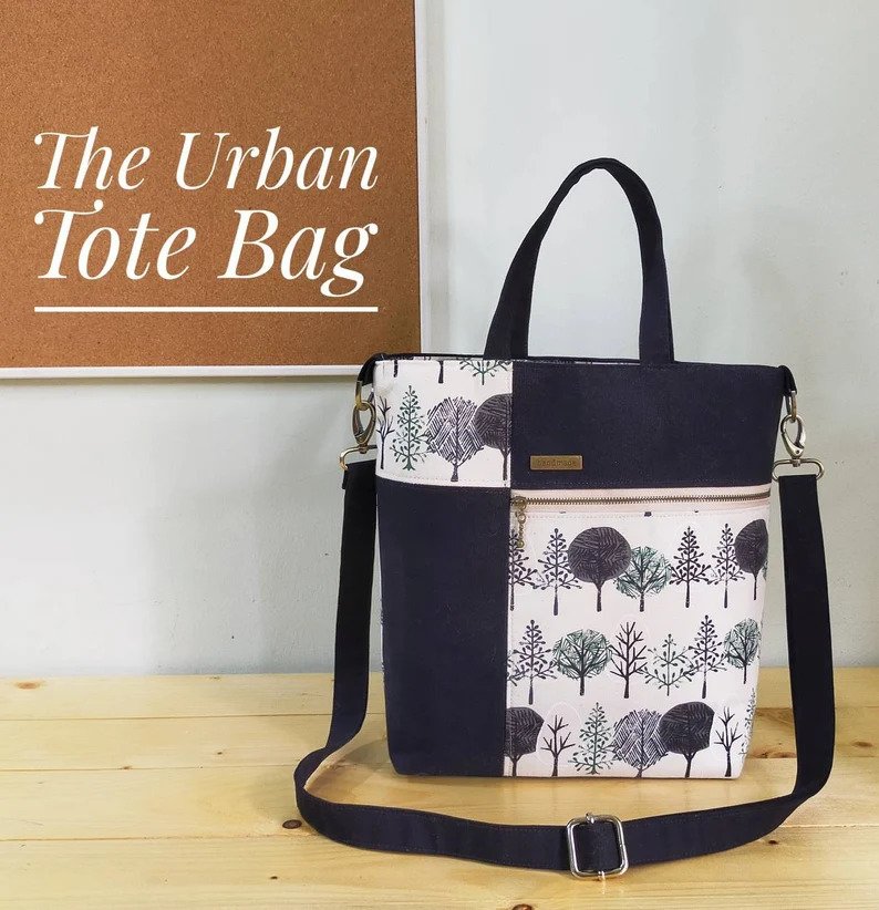 Ten Pocket Travel Tote Bag FREE sewing pattern - Sew Modern Bags