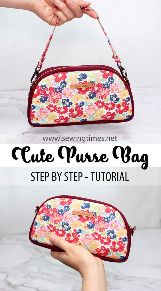 DIY ONE HANDLE BAG  Cute Purse Bag Sewing Tutorial [sewingtimes