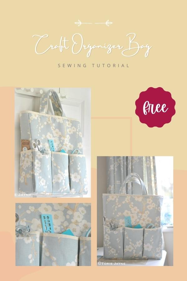 DIY Craft and Knitting Bag ORGANIZER + Free Pattern - The Crafting Nook