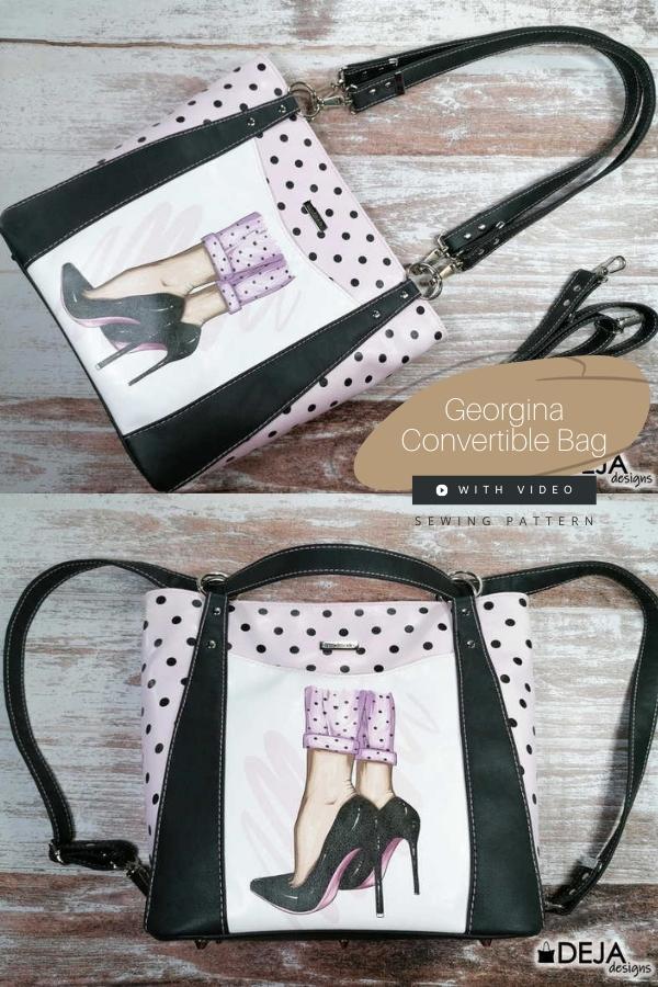 PDF Pattern and Video Tutorial - Parrano Convertible Bag by