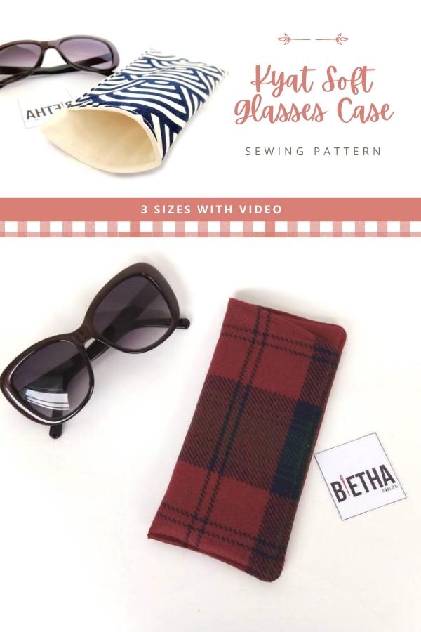 Kyat Soft Glasses Case sewing pattern (3 sizes with video)
