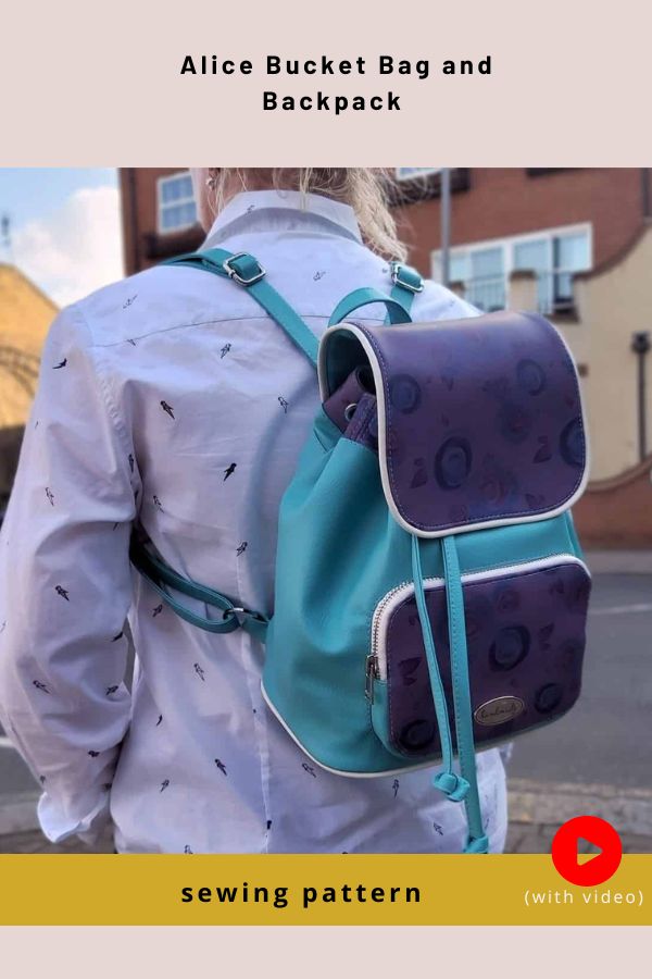 Alice Bucket Bag and Backpack sewing pattern (with video) - Sew Modern Bags