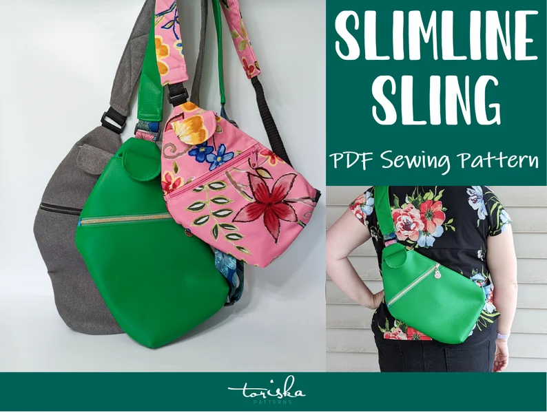 Slimline Sling Bag sewing pattern (3 sizes with videos) - Sew Modern Bags