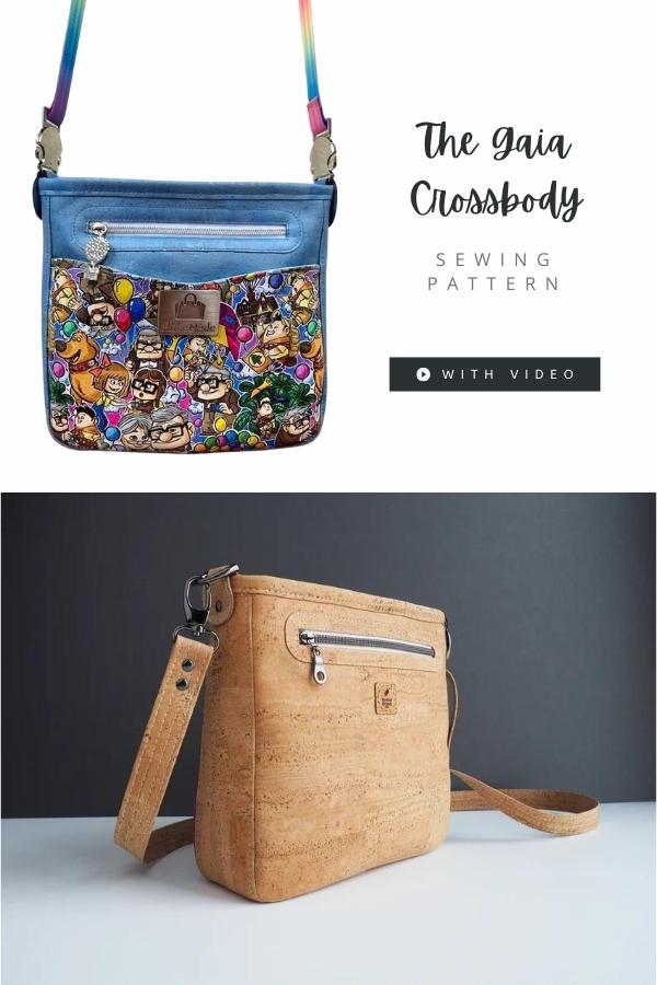 The Gaia Crossbody sewing pattern with videos Sew Modern Bags