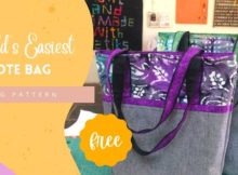 World's Easiest Tote Bag FREE sewing pattern