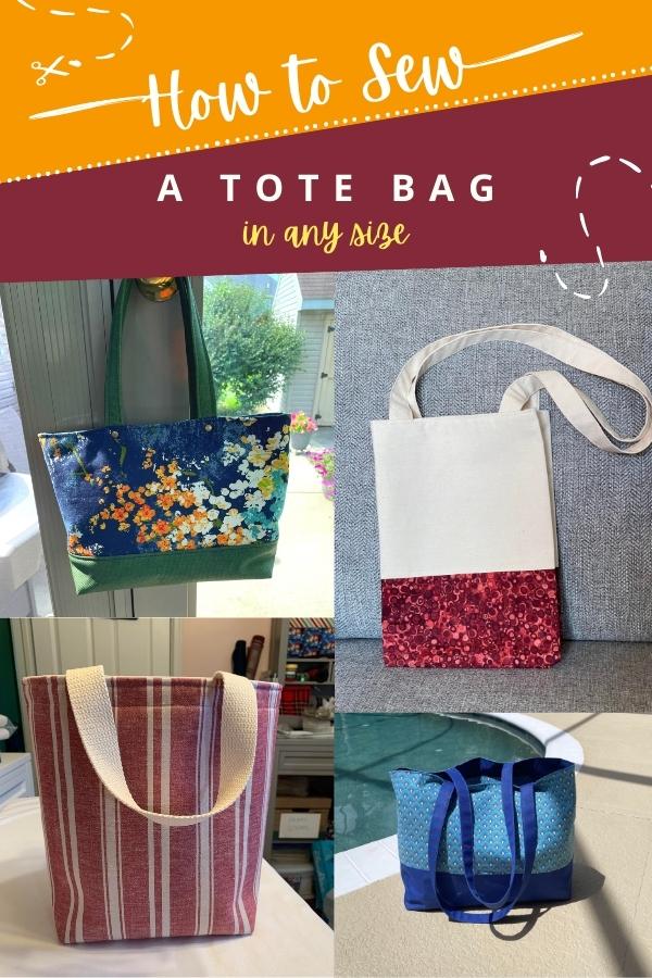 Custom Tote Bag pattern generator (2 styles) - Sew Modern Bags