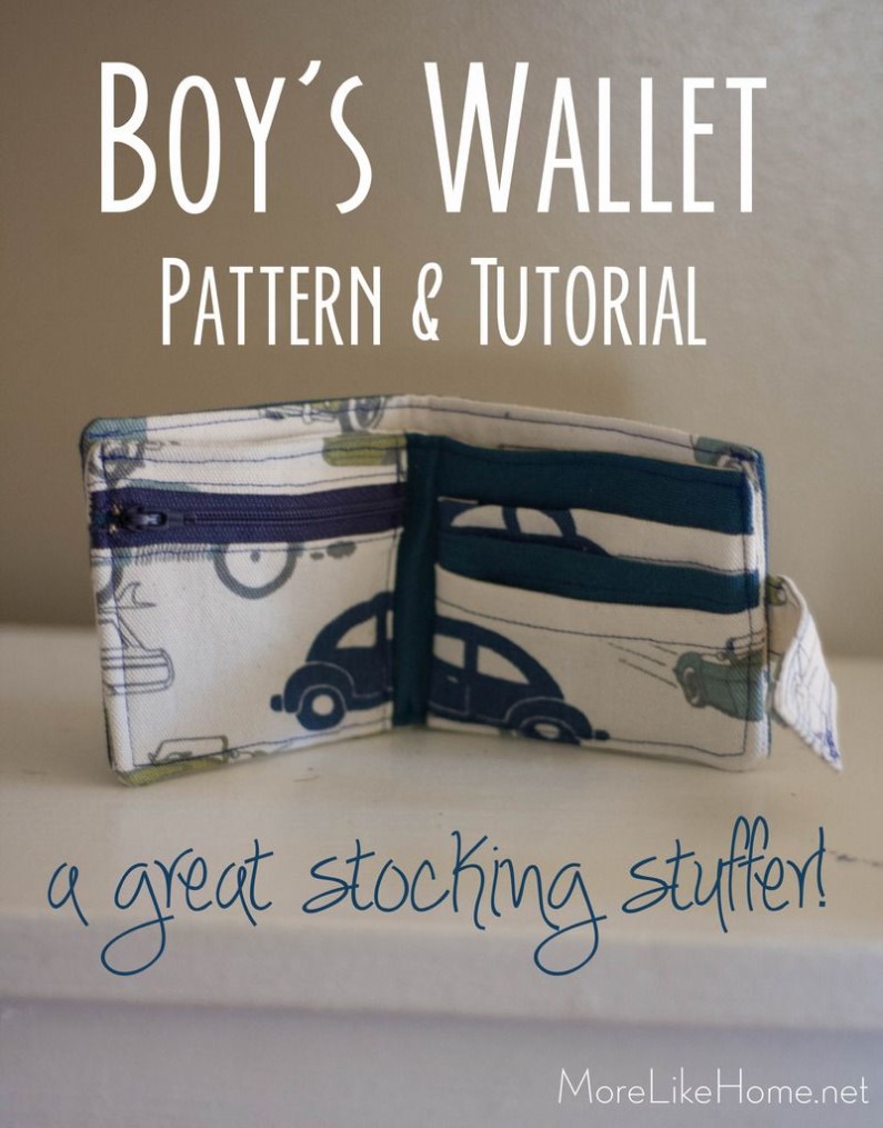 Boy's Wallet FREE sewing tutorial