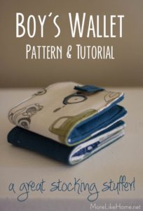 Boy's Wallet FREE sewing pattern - Sew Modern Bags
