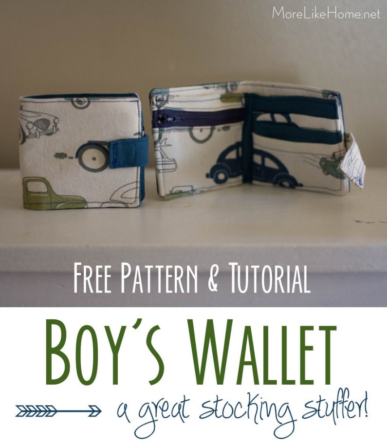 Boy's Wallet FREE sewing tutorial