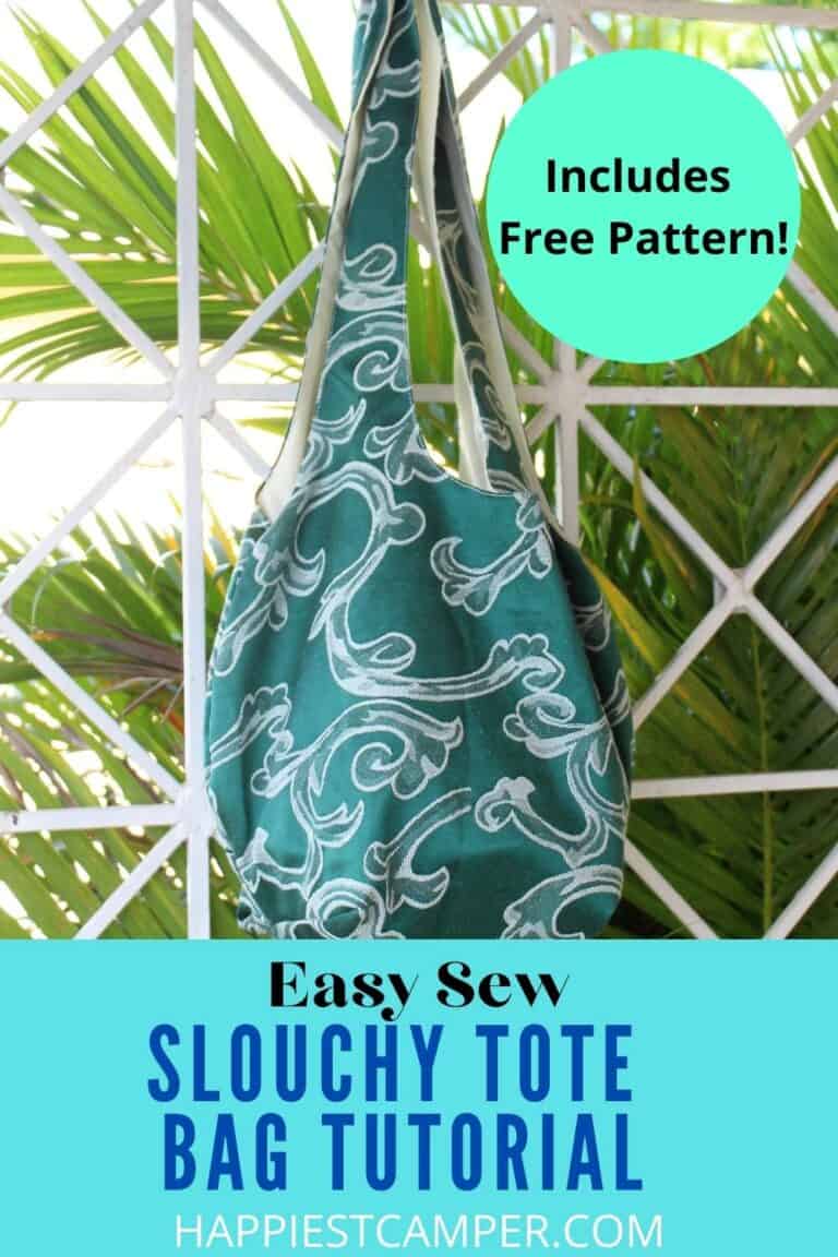 Easy Sew Slouchy Tote Bag FREE sewing pattern