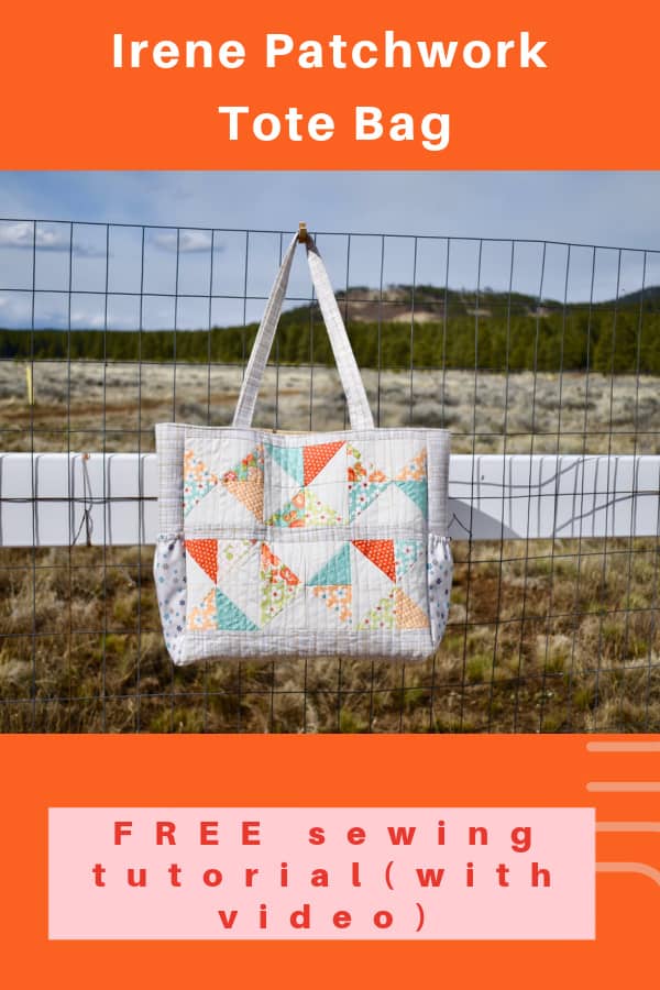 Irene Patchwork Tote Bag FREE sewing tutorial (with video)