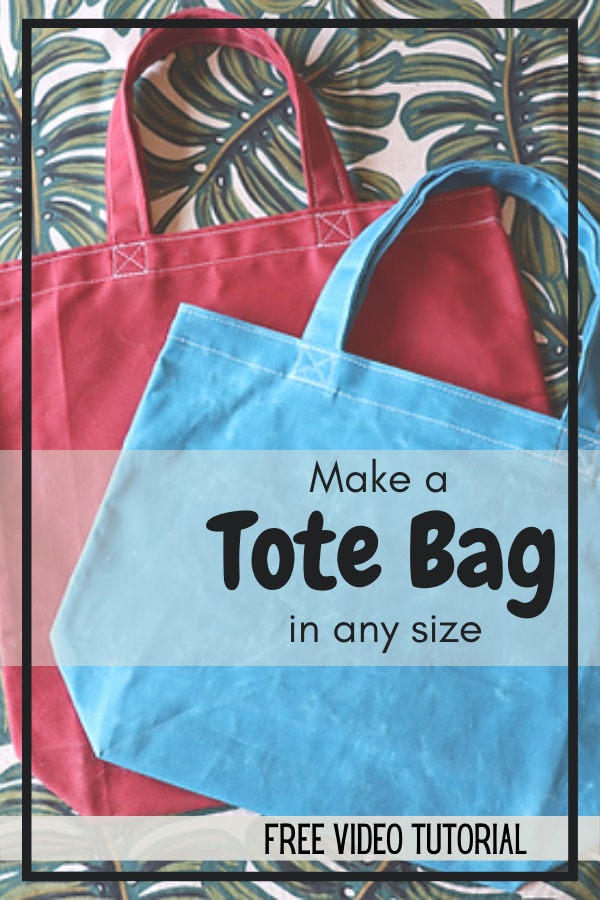 Make a Tote Bag in any size FREE video tutorial