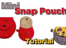 Mini Snap Pouch FREE video sewing tutorial