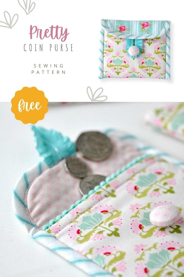 Pretty Coin Purse FREE sewing pattern
