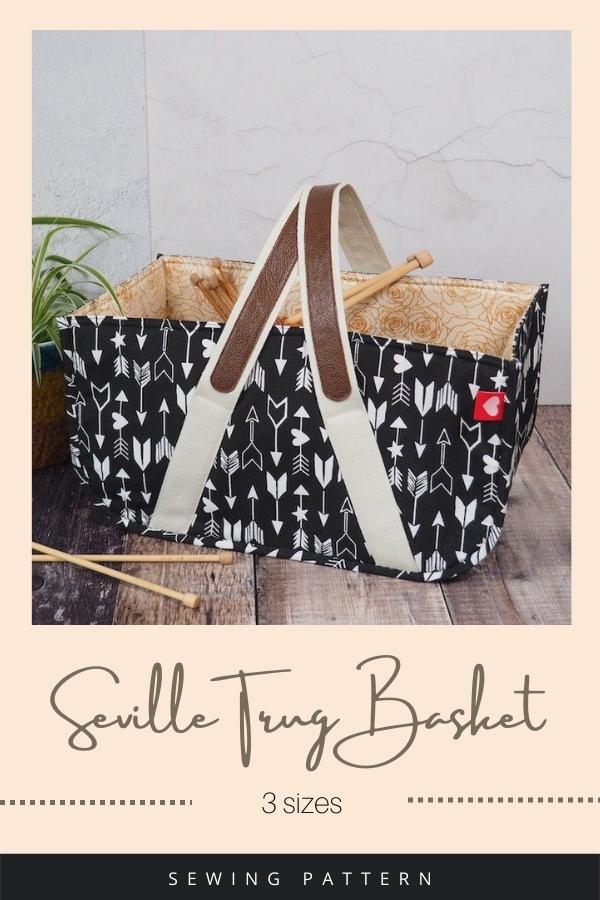 Seville Trug Basket sewing pattern (3 sizes)