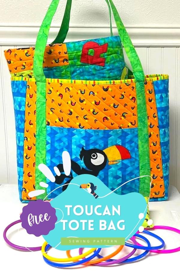 Toucan Tote Bag FREE sewing pattern