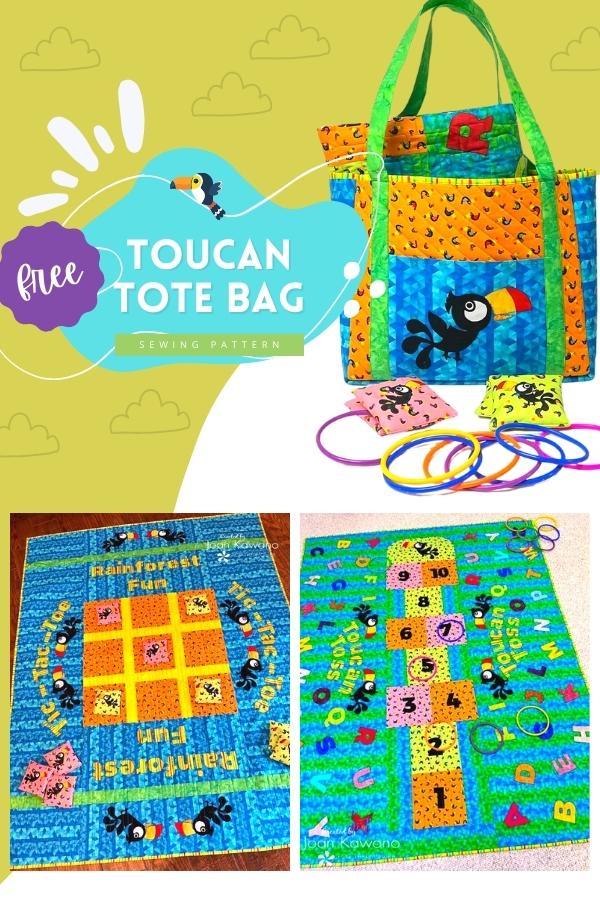 Toucan Tote Bag FREE sewing pattern