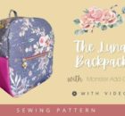 The Luna Backpack sewing pattern (with video) with Monster Add-On