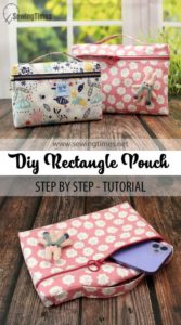 DIY Rectangle Pouch FREE sewing tutorial (2 sizes and video) - Sew ...