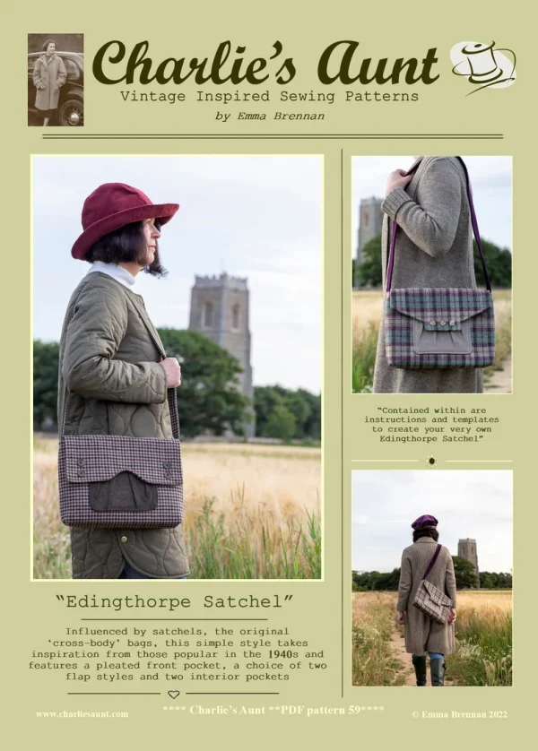 Edingthorpe Satchel Messenger Bag sewing pattern