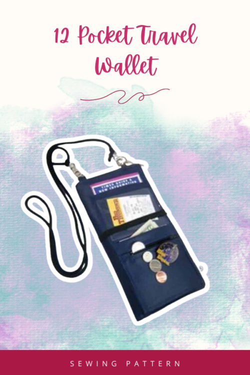 12 Pocket Travel Wallet sewing pattern Sew Modern Bags