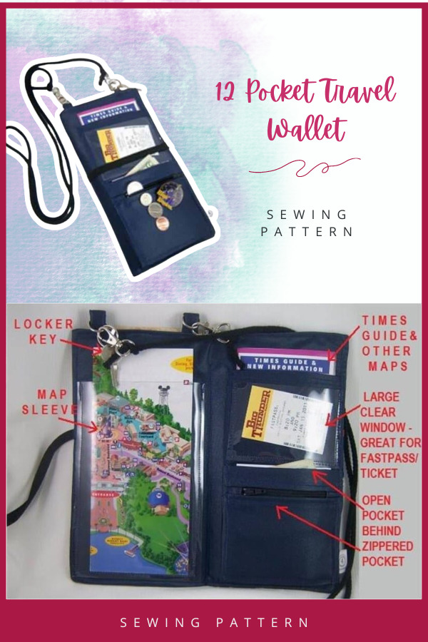 12 Pocket Travel Wallet sewing pattern