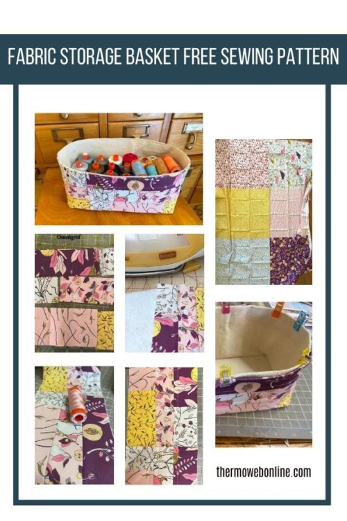 Fabric Storage Basket FREE sewing pattern - Sew Modern Bags