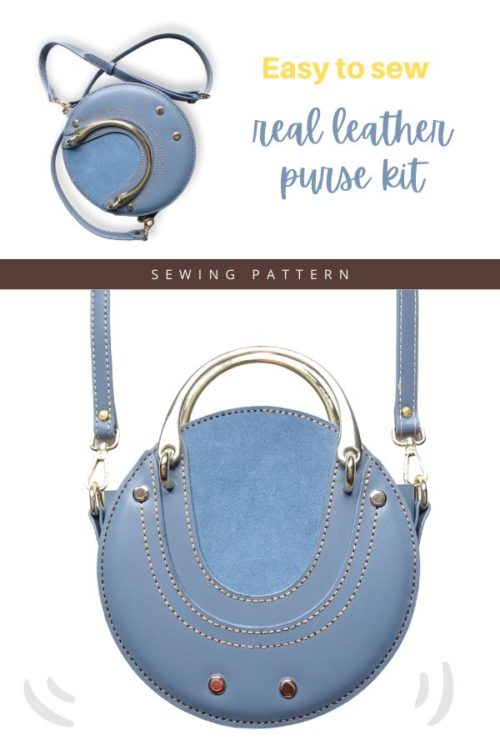 Small Round Leather Bag kit review Sew Modern Bags