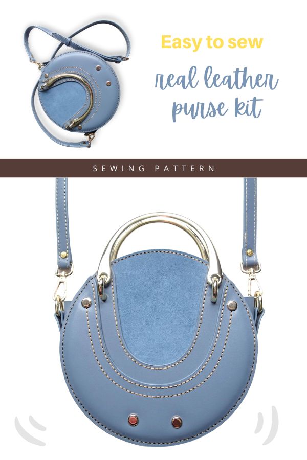 Leather Mini Vintage Check Round Bag | Mini Handbag DIY Kit