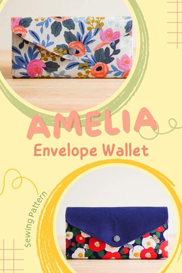 Amelia Envelope Wallet sewing pattern