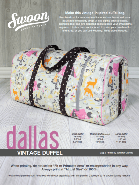 Free Mini Duffel Bag Pattern