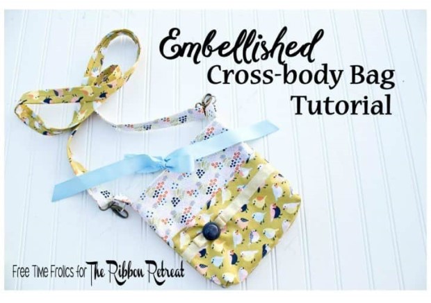Embellished Crossbody Bag FREE sewing pattern - Sew Modern Bags
