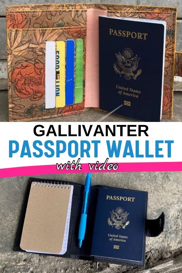 Gallivanter Passport Wallet sewing pattern (with video)