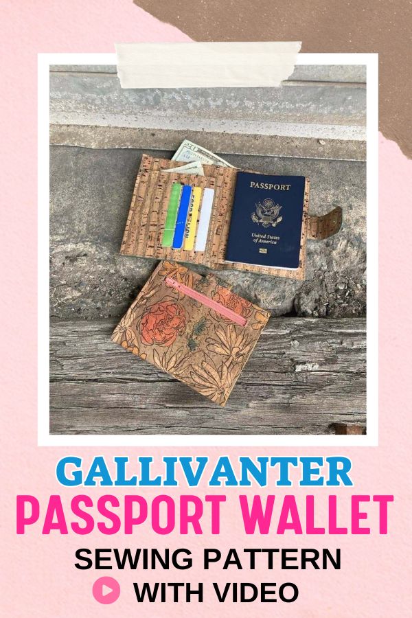 Gallivanter Passport Wallet sewing pattern (with video)