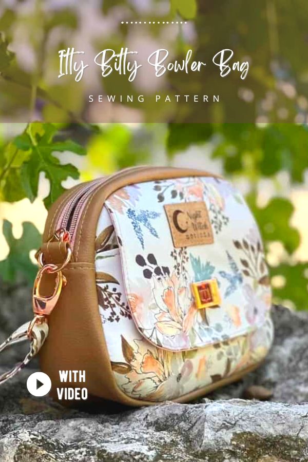 Itty Bitty Bowler Bag sewing pattern (with videos)